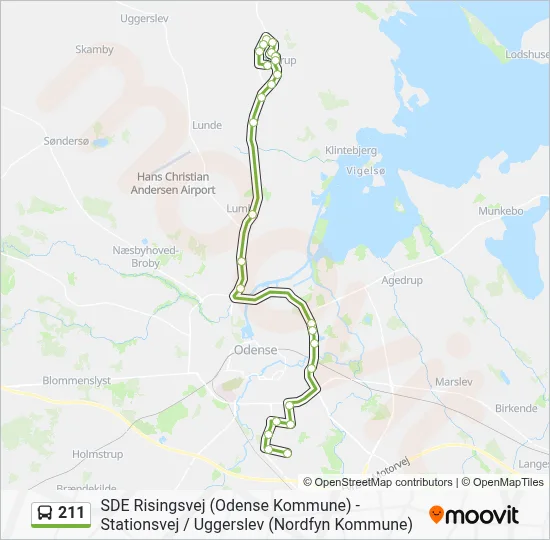 211 Bus Line Map