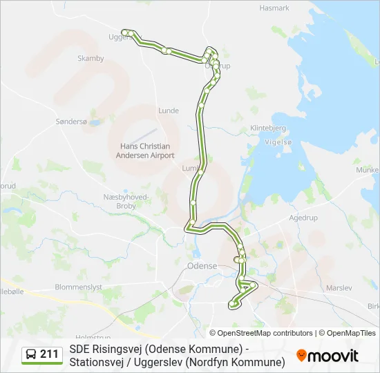211 Bus Line Map