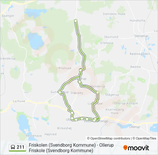 211 Bus Line Map