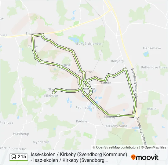 215 Bus Line Map
