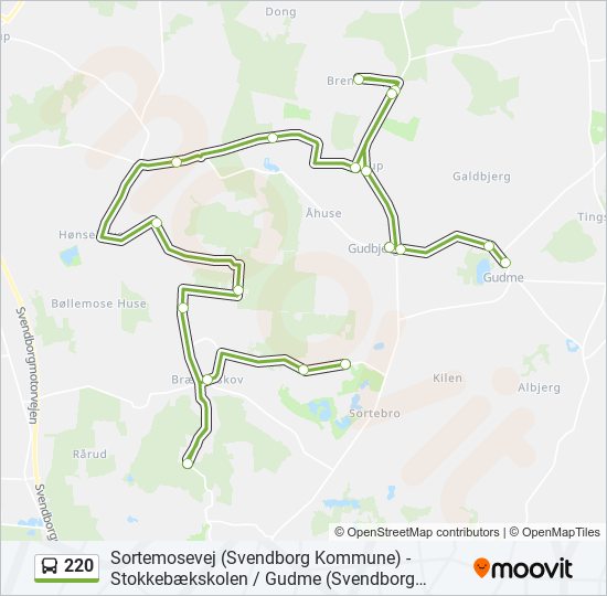 220 bus Line Map