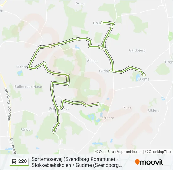 220 Bus Line Map