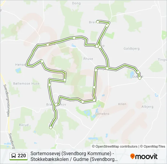 220 Bus Line Map