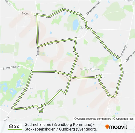 221 Bus Line Map