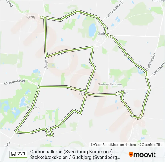 221 Bus Line Map