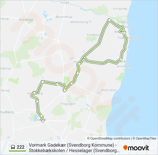 222 Bus Line Map