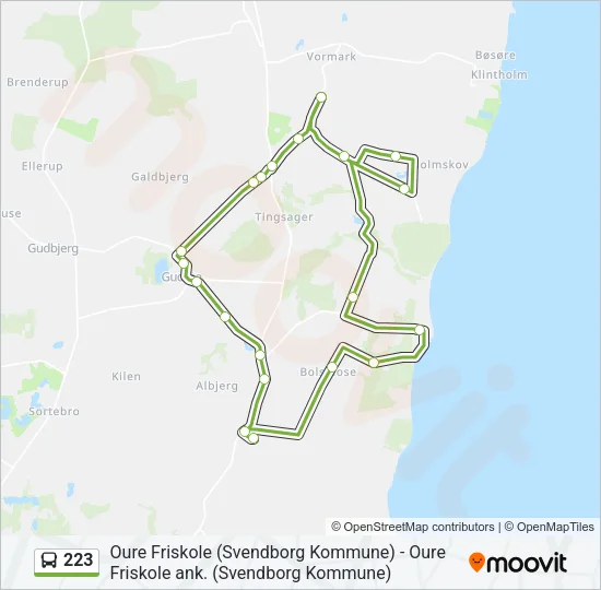 223 Bus Line Map