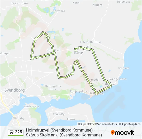 225 Bus Line Map