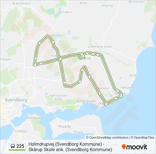 225 Bus Line Map