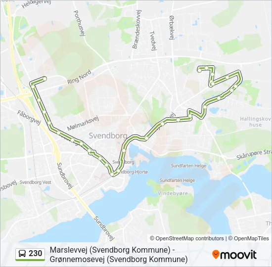 230 Bus Line Map