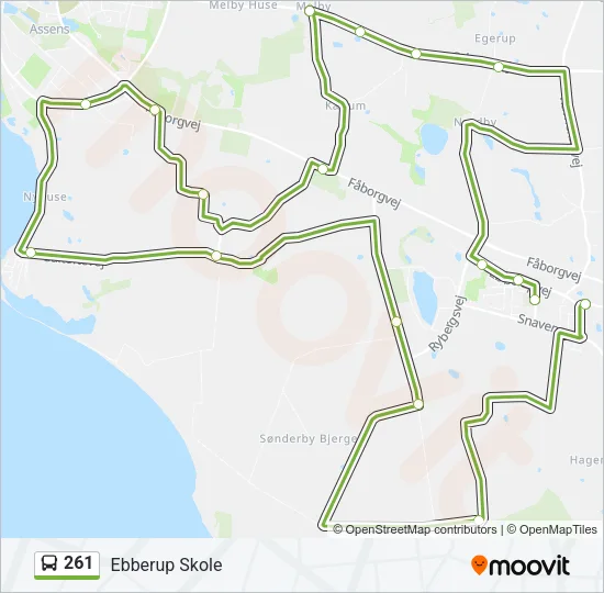 261 Bus Line Map