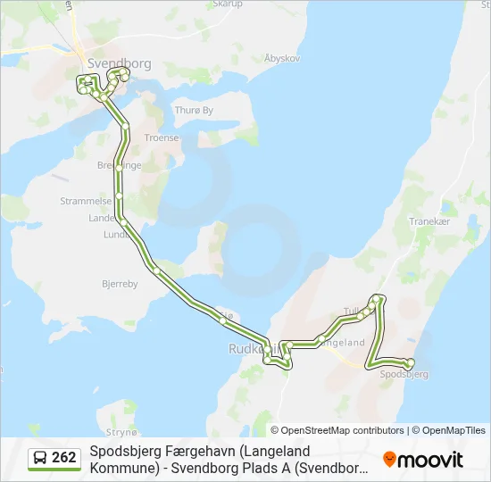 262 bus Linjekort