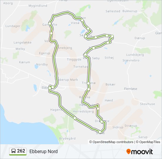 262 bus Line Map