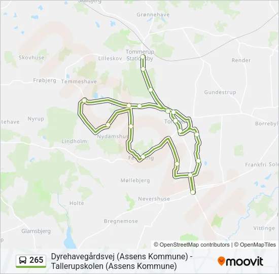 265 Bus Line Map