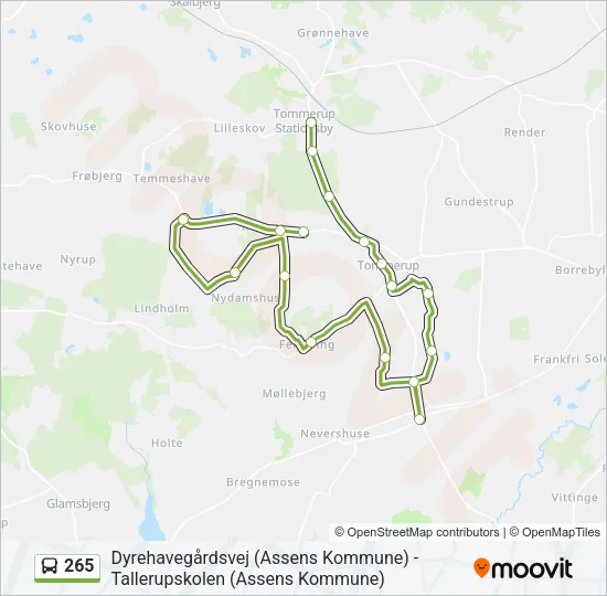 265 Bus Line Map
