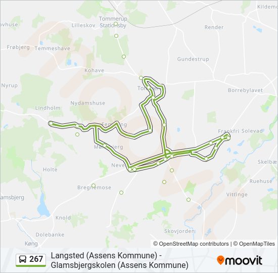 267 bus Line Map