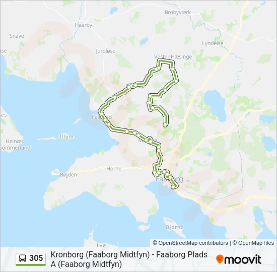 305 Bus Line Map