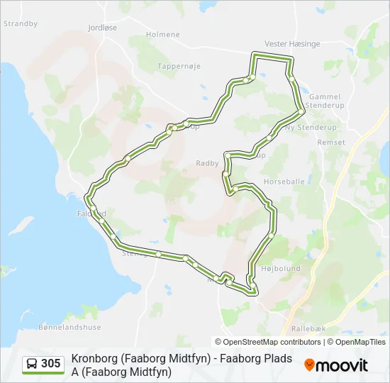 305 Bus Line Map