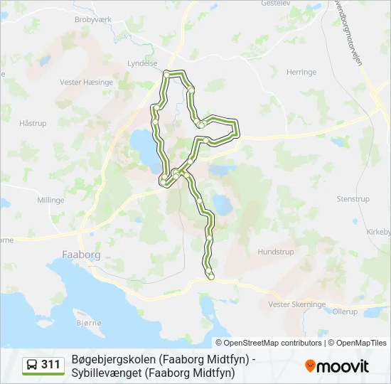 311 Bus Line Map