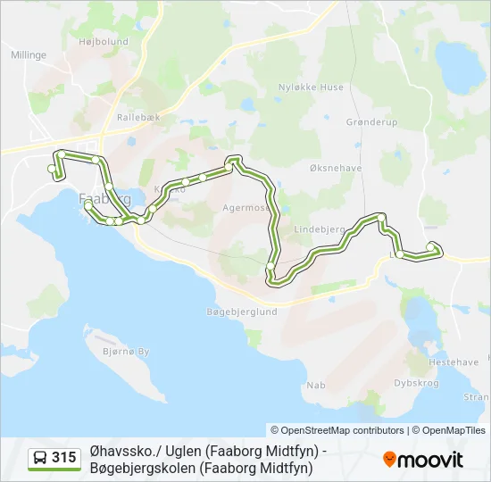 315 Bus Line Map