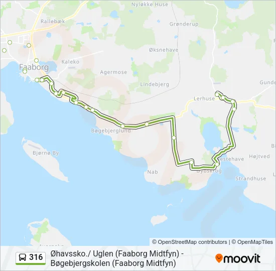 316 Bus Line Map