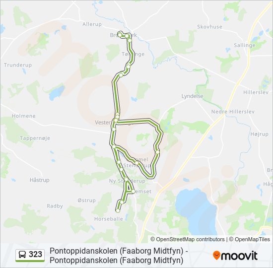 323 bus Line Map