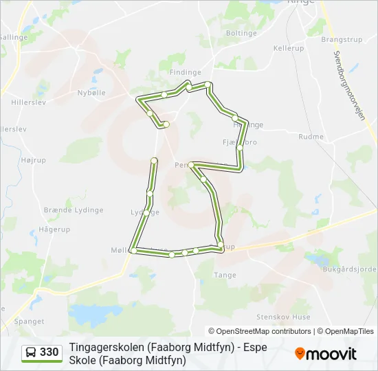 330 Bus Line Map