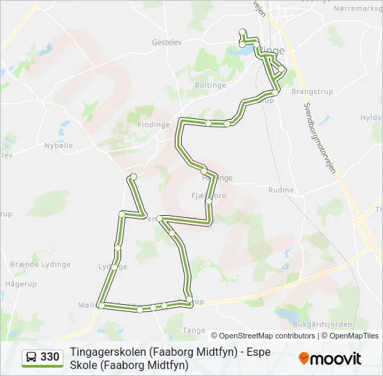 330 Bus Line Map