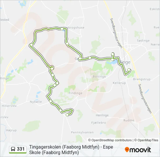 331 Bus Line Map