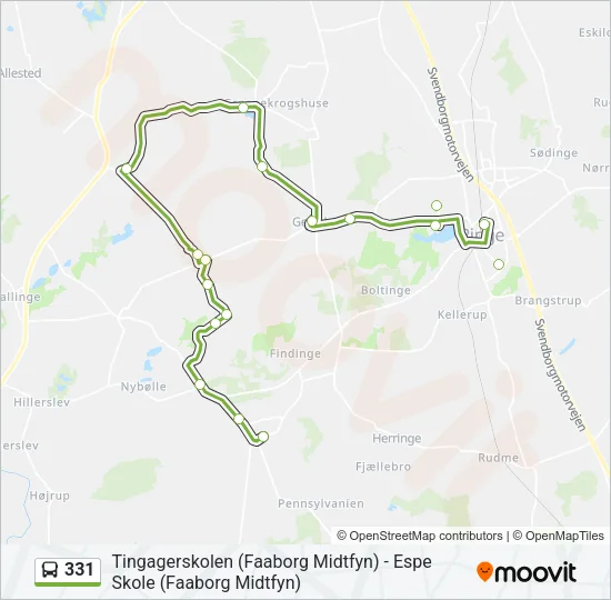 331 Bus Line Map