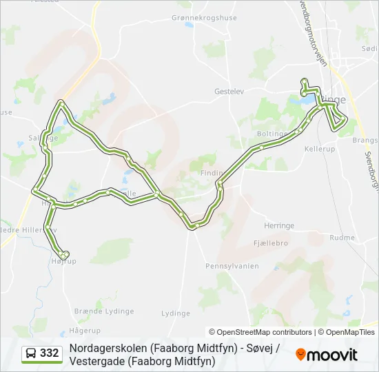 332 Bus Line Map