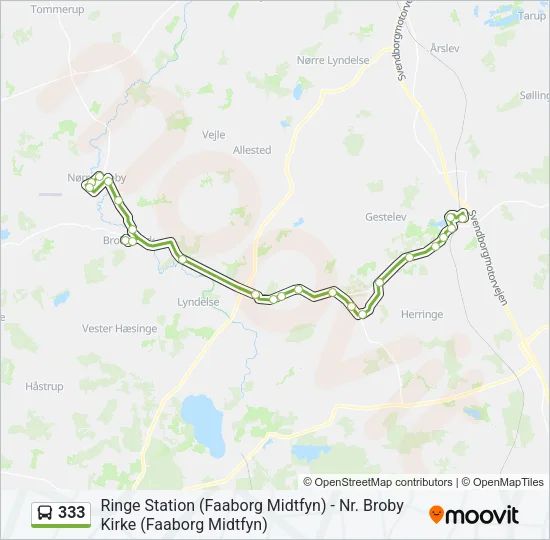 333 Bus Line Map