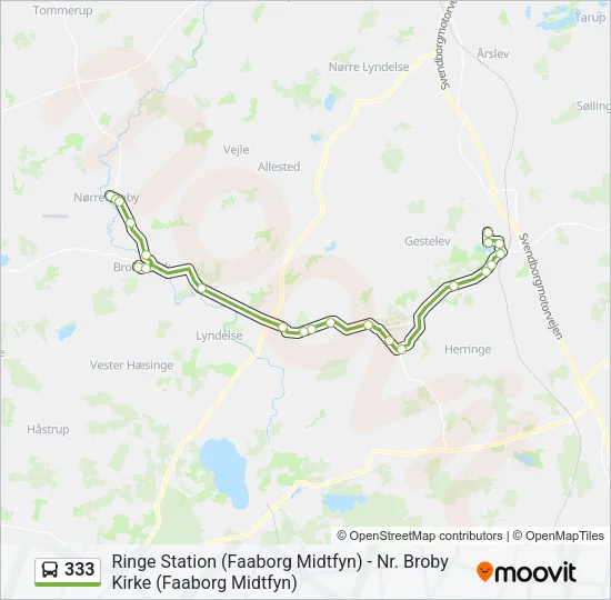333 Bus Line Map