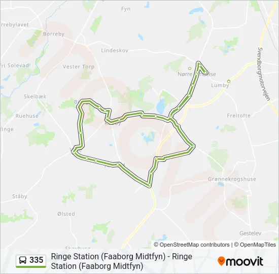 335 Bus Line Map