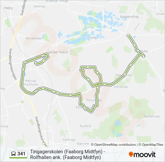 341 Bus Line Map