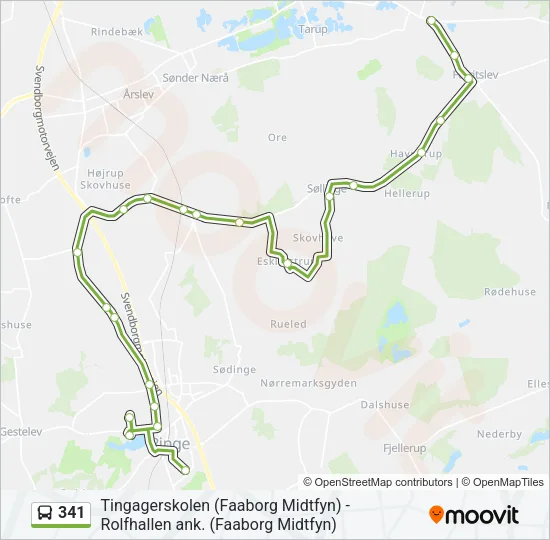 341 Bus Line Map