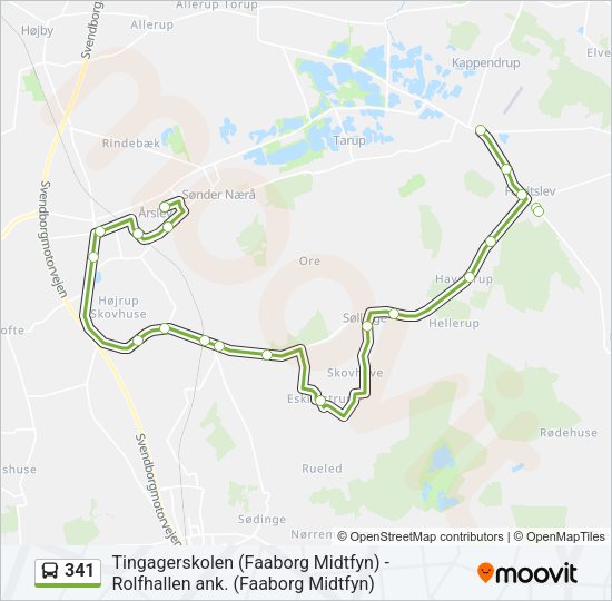 341 Bus Line Map