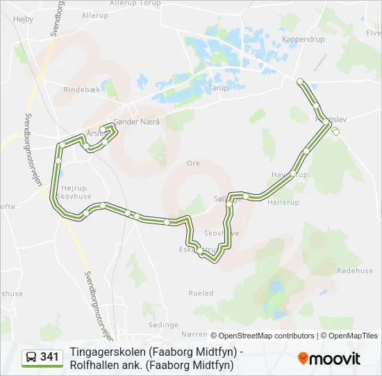 341 Bus Line Map
