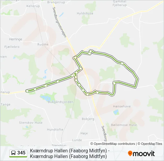 345 Bus Line Map