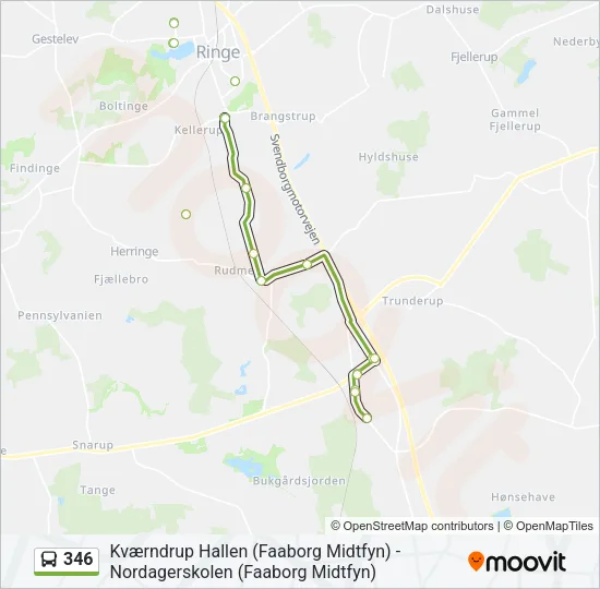 346 Bus Line Map
