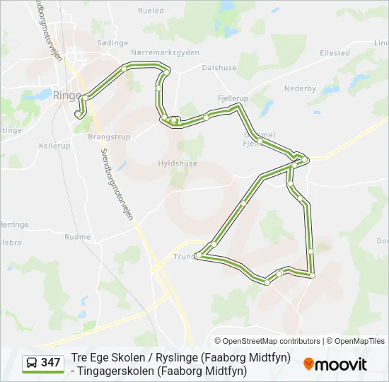 347 Bus Line Map