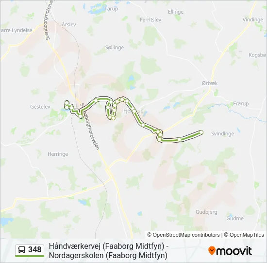 348 Bus Line Map