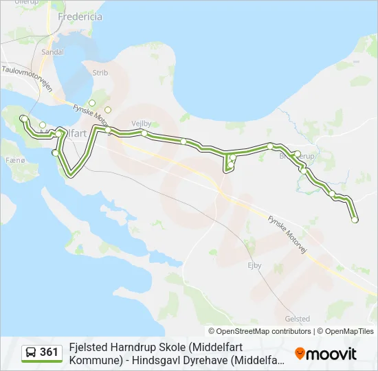 361 Bus Line Map