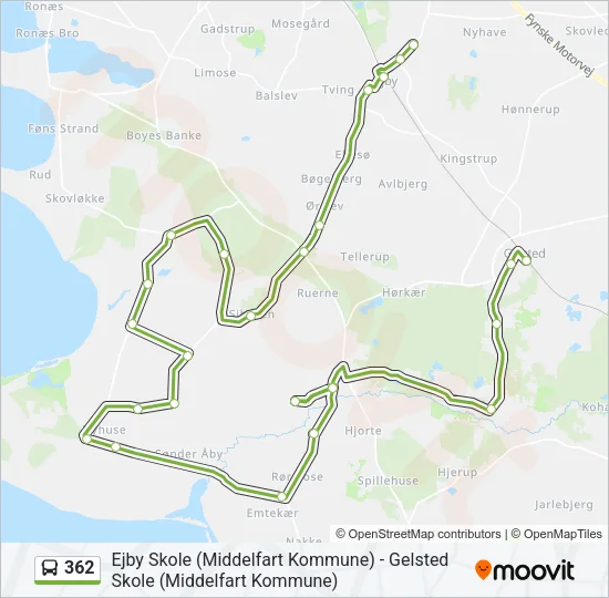 362 Bus Line Map