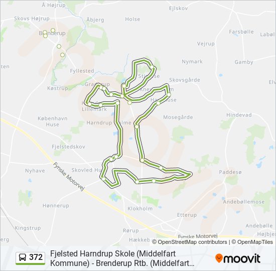 372 bus Line Map