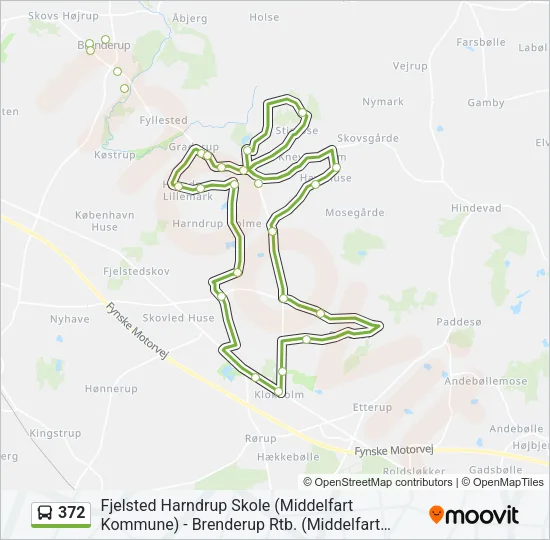 372 Bus Line Map