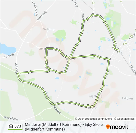 373 Bus Line Map