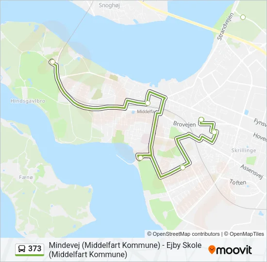 373 Bus Line Map