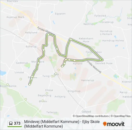 373 Bus Line Map