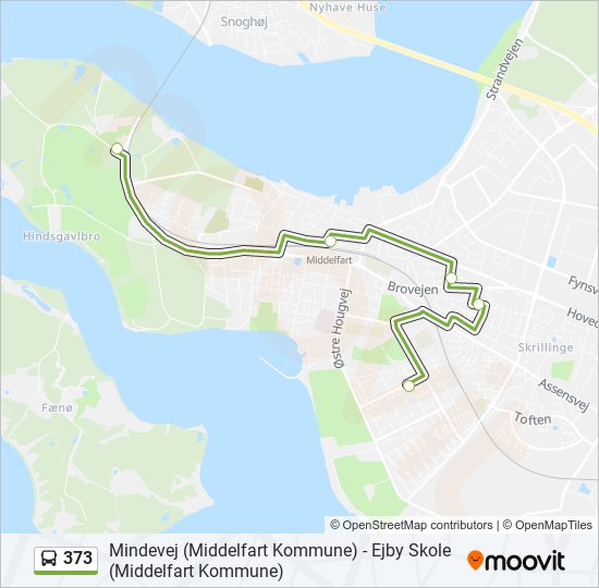 373 bus Line Map